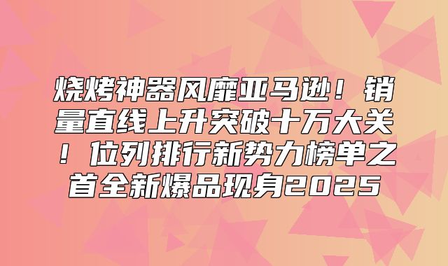 烧烤神器风靡亚马逊！销量直线上升突破十万大关！位列排行新势力榜单之首全新爆品现身2025