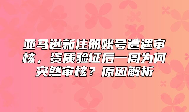 亚马逊新注册账号遭遇审核，资质验证后一周为何突然审核？原因解析