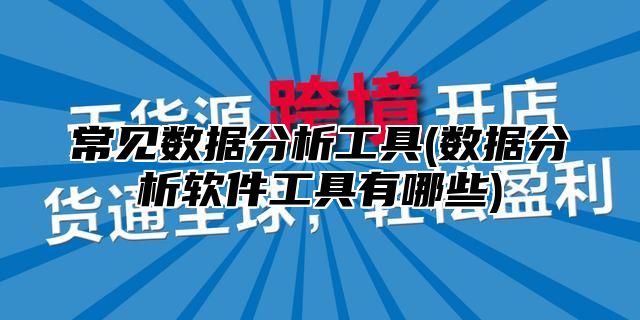 常见数据分析工具(数据分析软件工具有哪些)