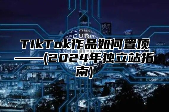 TikTok作品如何置顶——(2025年独立站指南)