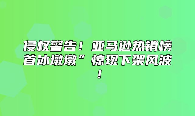 侵权警告！亚马逊热销榜首冰墩墩”惊现下架风波！