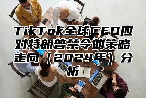 TikTok全球CEO应对特朗普禁令的策略走向2025年分析