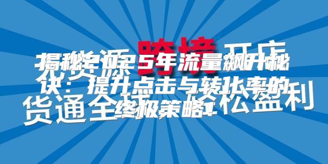 揭秘2025年流量飙升秘诀：提升点击与转化率的终极策略！