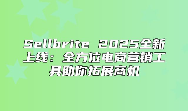 Sellbrite 2025全新上线：全方位电商营销工具助你拓展商机