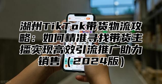 湖州TikTok带货物流攻略：如何精准寻找带货主播实现高效引流推广助力销售2025版