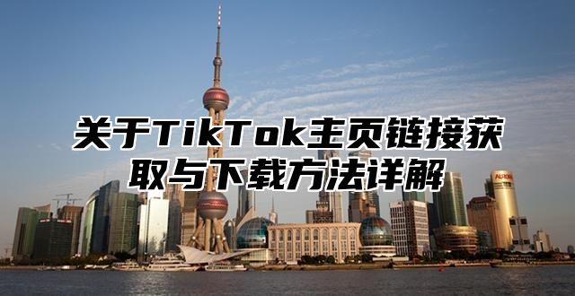 关于TikTok主页链接获取与下载方法详解