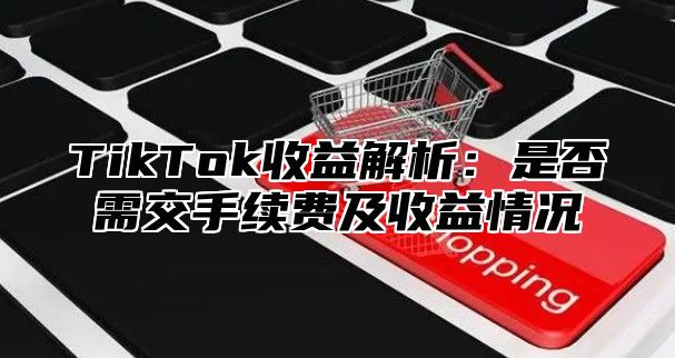 TikTok收益解析：是否需交手续费及收益情况