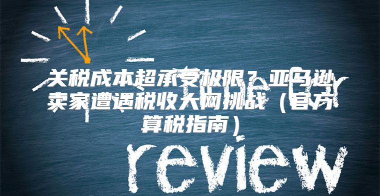关税成本超承受极限？亚马逊卖家遭遇税收大网挑战官方算税指南