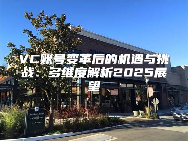 VC账号变革后的机遇与挑战：多维度解析2025展望