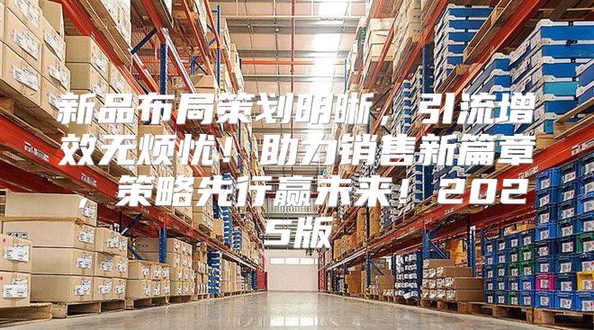 新品布局策划明晰，引流增效无烦忧！助力销售新篇章，策略先行赢未来！2025版