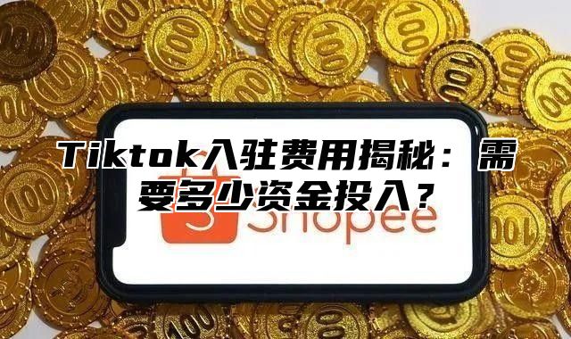 Tiktok入驻费用揭秘：需要多少资金投入？