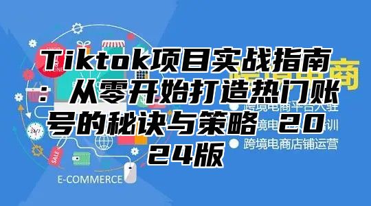 Tiktok项目实战指南：从零开始打造热门账号的秘诀与策略 2025版