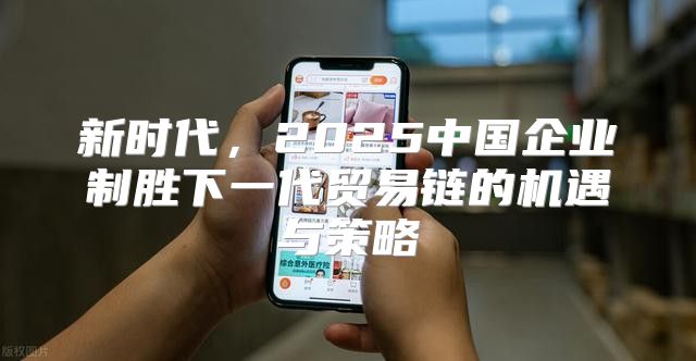 新时代，2025中国企业制胜下一代贸易链的机遇与策略