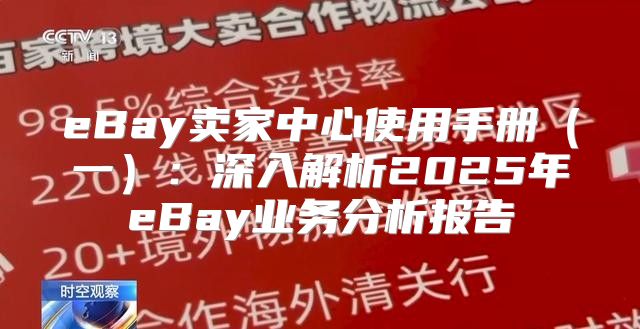 eBay卖家中心使用手册一：深入解析2025年eBay业务分析报告