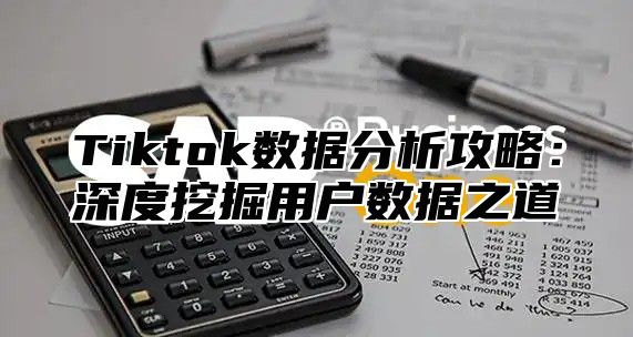 Tiktok数据分析攻略：深度挖掘用户数据之道
