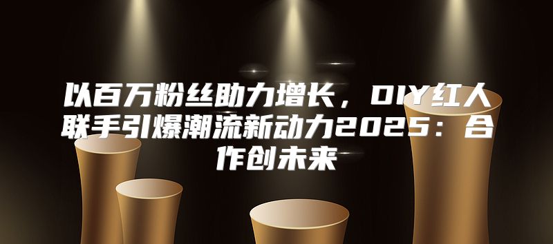 以百万粉丝助力增长，DIY红人联手引爆潮流新动力2025合作创未来