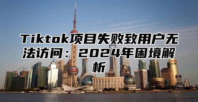 Tiktok项目失败致用户无法访问：2025年困境解析