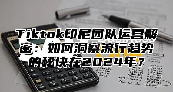 Tiktok印尼团队运营解密：如何洞察流行趋势的秘诀在2025年？