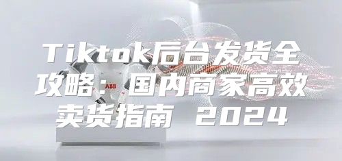 Tiktok后台发货全攻略：国内商家高效卖货指南 2025