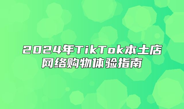 2025年TikTok本土店网络购物体验指南