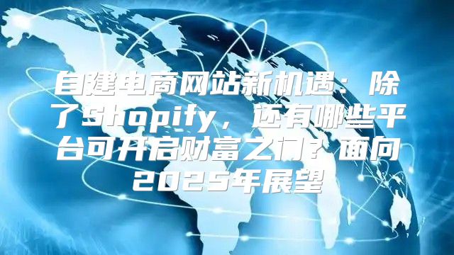 自建电商网站新机遇：除了Shopify，还有哪些平台可开启财富之门？面向2025年展望