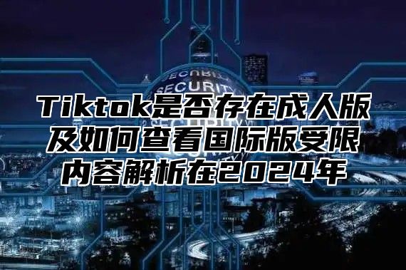 Tiktok是否存在成人版及如何查看国际版受限内容解析在2025年