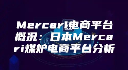 Mercari电商平台概况：日本Mercari煤炉电商平台分析