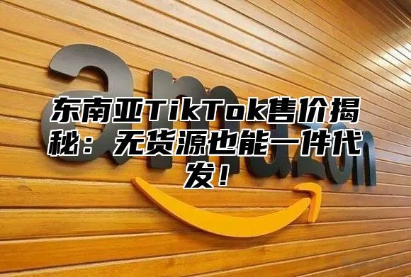 东南亚TikTok售价揭秘：无货源也能一件代发！