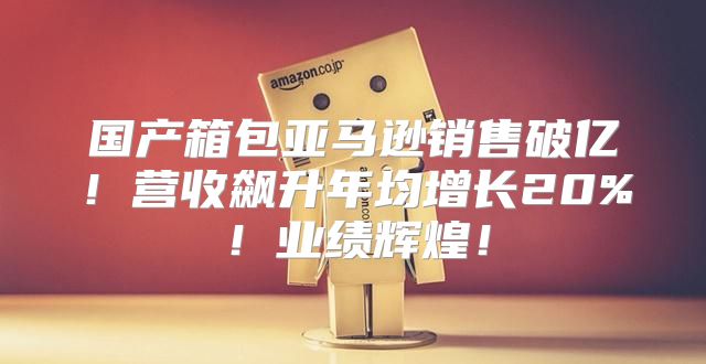 国产箱包亚马逊销售破亿！营收飙升年均增长20%！业绩辉煌！