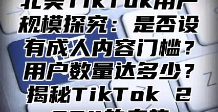 北美TikTok用户规模探究：是否设有成人内容门槛？用户数量达多少？揭秘TikTok 2025的态势