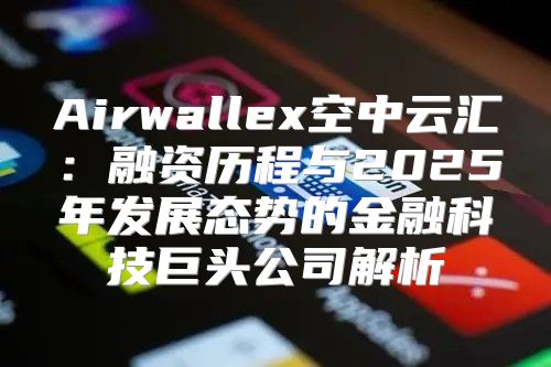 Airwallex空中云汇：融资历程与2025年发展态势的金融科技巨头公司解析