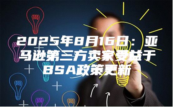2025年8月16日：亚马逊第三方卖家受益于BSA政策更新