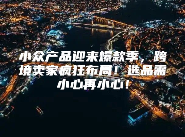 小众产品迎来爆款季，跨境卖家疯狂布局！选品需小心再小心！