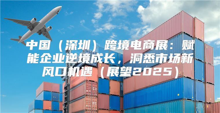 中国深圳跨境电商展：赋能企业逆境成长，洞悉市场新风口机遇展望2025
