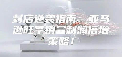 封店逆袭指南：亚马逊旺季销量利润倍增策略！