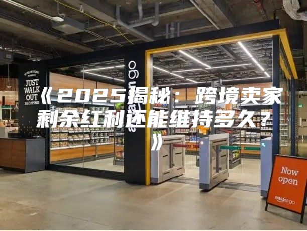 2025揭秘：跨境卖家剩余红利还能维持多久？