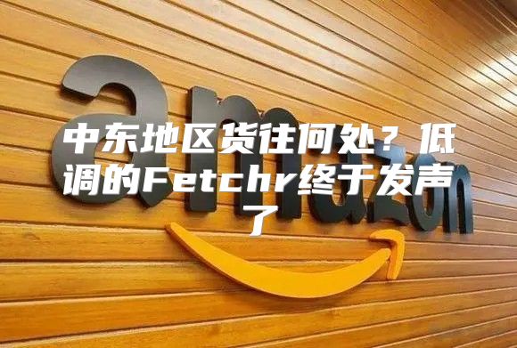 中东地区货往何处？低调的Fetchr终于发声了