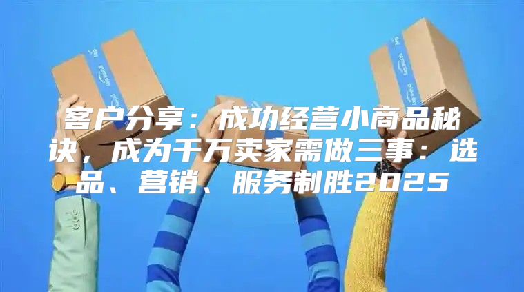 客户分享：成功经营小商品秘诀，成为千万卖家需做三事：选品、营销、服务制胜2025