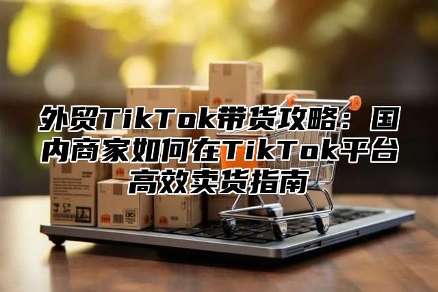 外贸TikTok带货攻略：国内商家如何在TikTok平台高效卖货指南