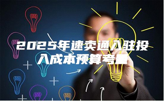 2025年速卖通入驻投入成本预算考量