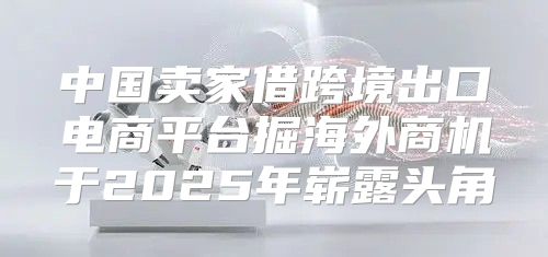 中国卖家借跨境出口电商平台掘海外商机于2025年崭露头角