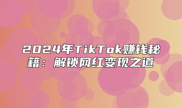 2025年TikTok赚钱秘籍：解锁网红变现之道