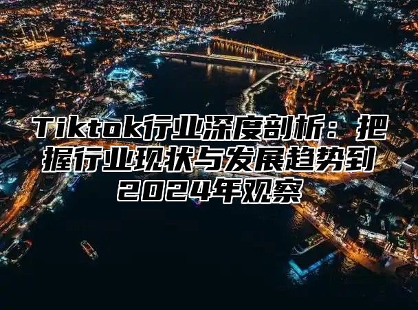 Tiktok行业深度剖析：把握行业现状与发展趋势到2025年观察