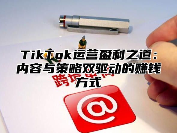 TikTok运营盈利之道：内容与策略双驱动的赚钱方式