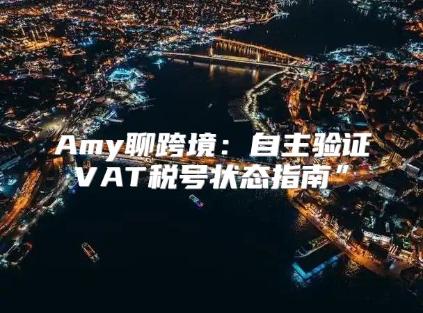 Amy聊跨境：自主验证VAT税号状态指南”
