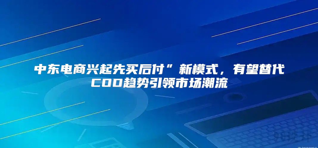 中东电商兴起先买后付”新模式，有望替代COD趋势引领市场潮流