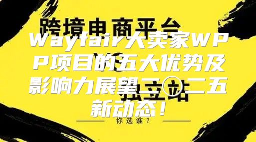 Wayfair大卖家WPP项目的五大优势及影响力展望二〇二五新动态！