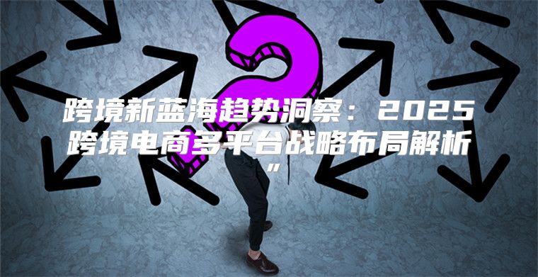 跨境新蓝海趋势洞察：2025跨境电商多平台战略布局解析”