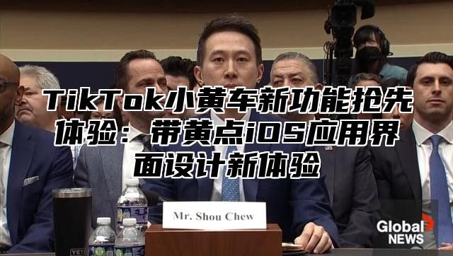 TikTok小黄车新功能抢先体验：带黄点iOS应用界面设计新体验
