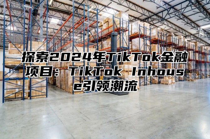 探索2025年TikTok金融项目：TikTok Inhouse引领潮流